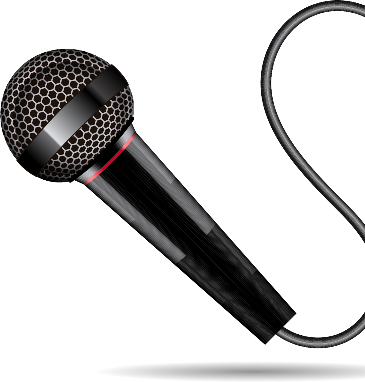 a microphone on a white background