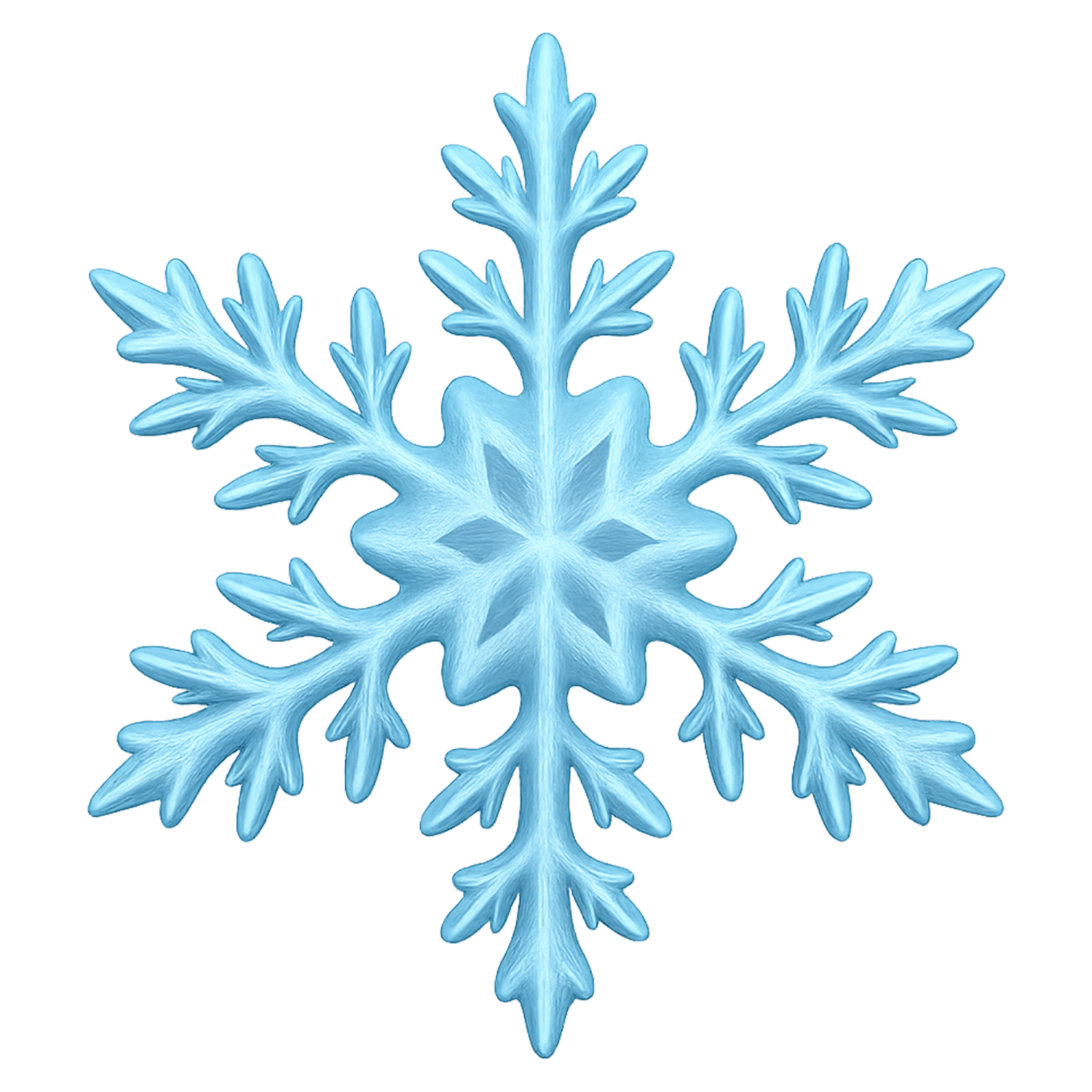 a blue snowflake on a white background