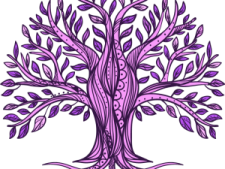 a tree with purple leaves