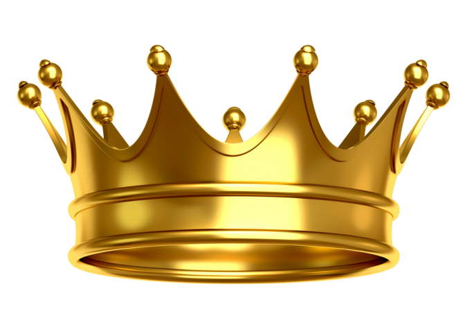 a golden crown on a white background