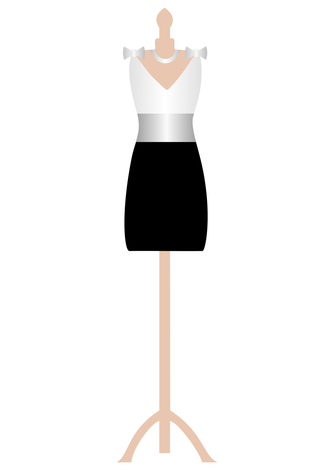 a black and white dress on a mann
