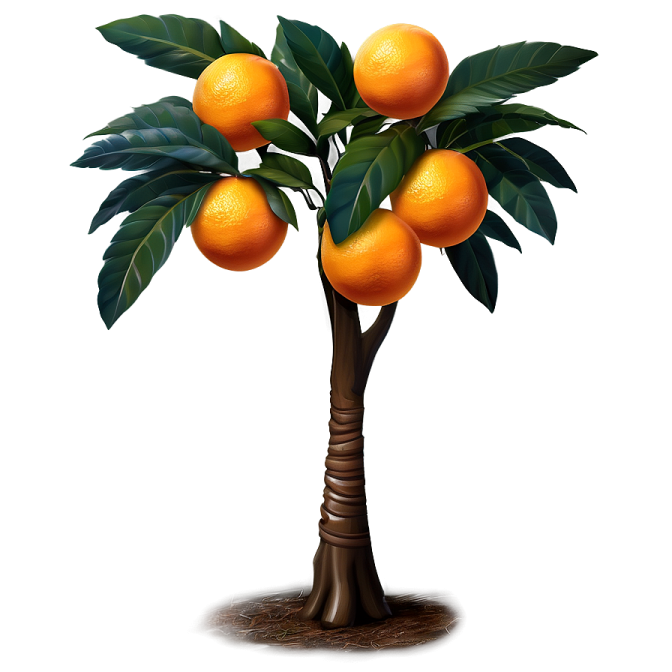 a bunch of oranges on a tree