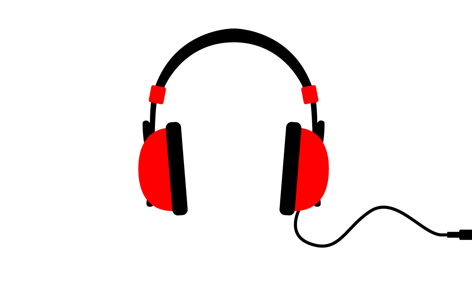 a pair of headphones on a white background