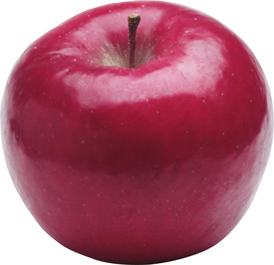 a red apple on a white background