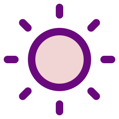 a purple sun on a white background