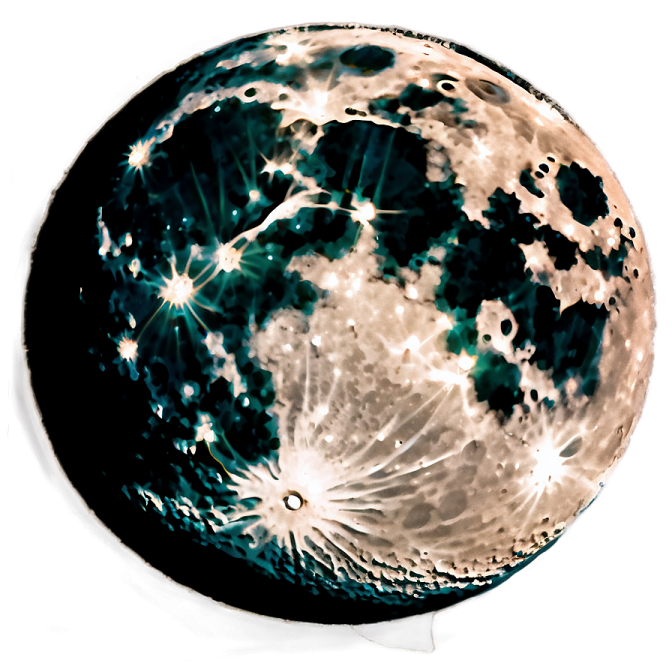 a drawing of the moon on a white background
