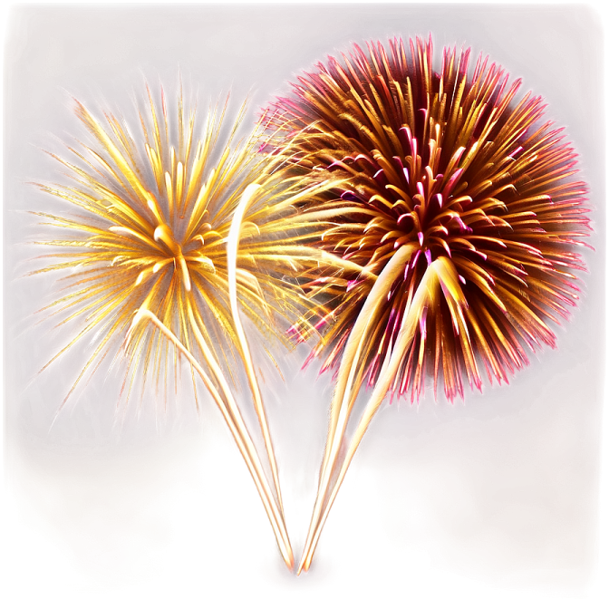 red and gold fireworks