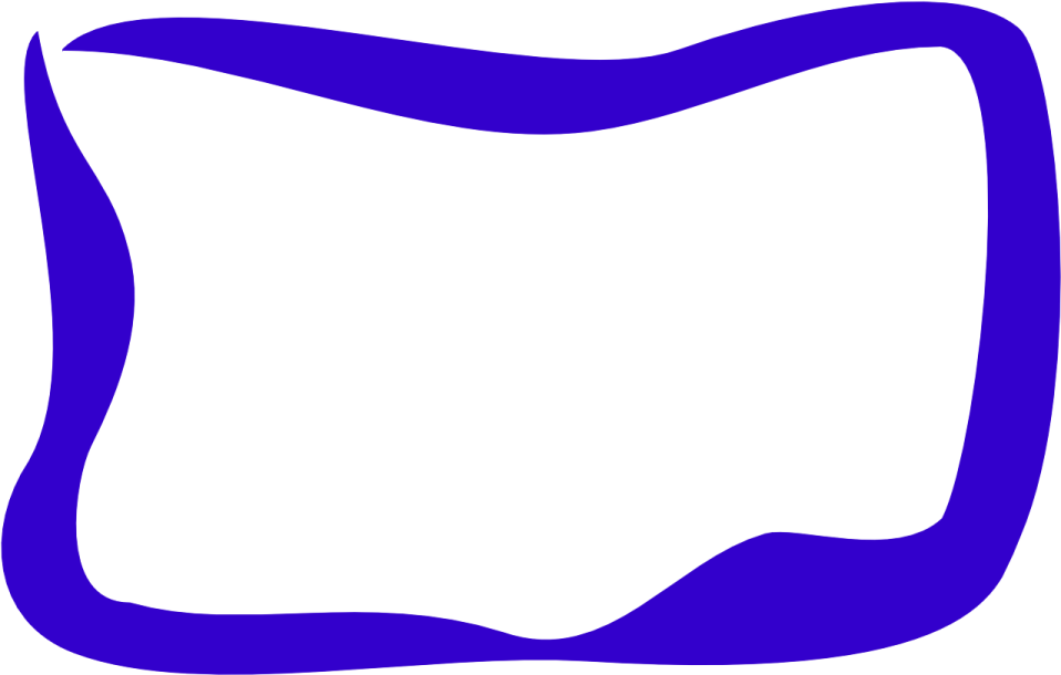 a blue square with a white background