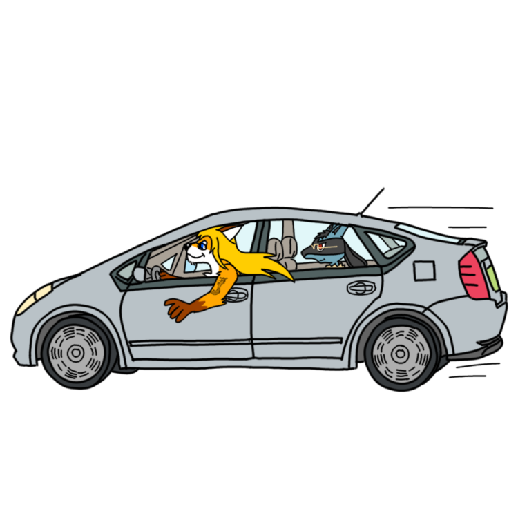 an image of a car with a person in it