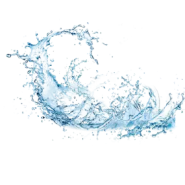 water splash on a white background