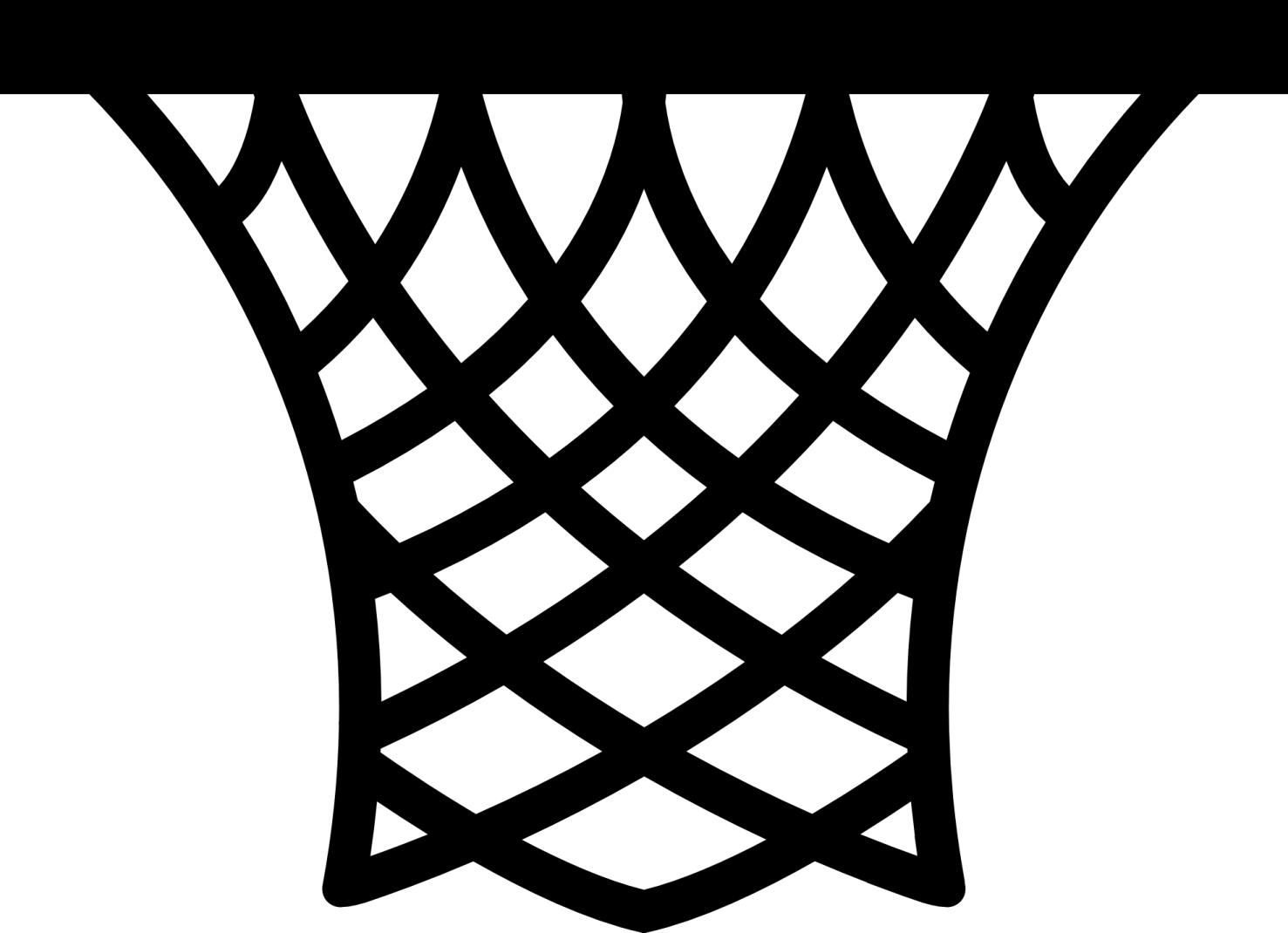 a black and white silhouette of a basket