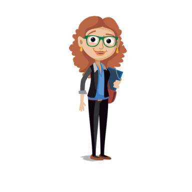 a woman wearing glasses and holding a book