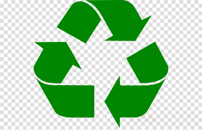 a green recycling symbol on a transparent background