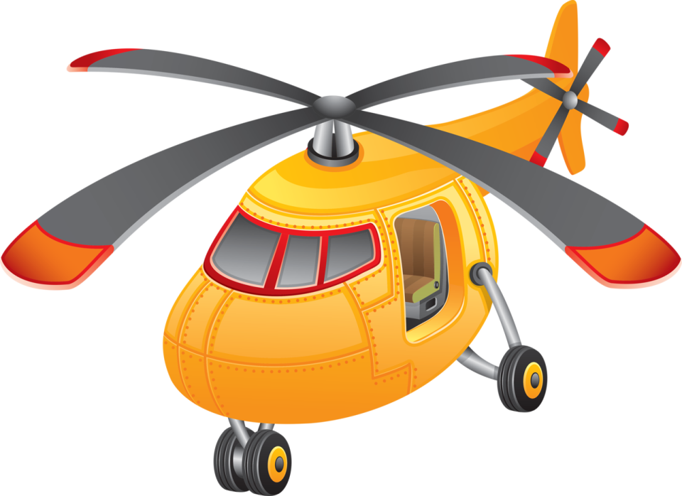 a cartoon yellow helicopter