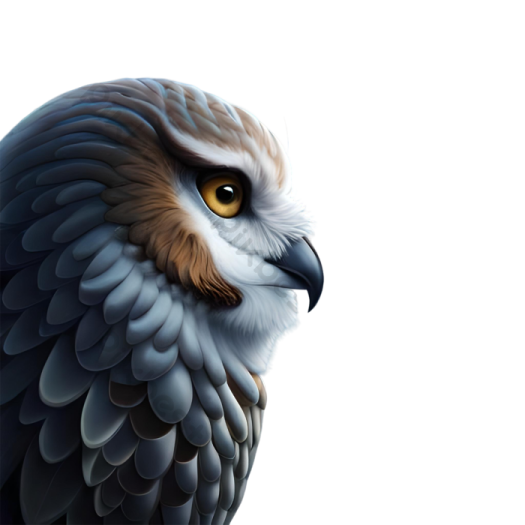 a close up of a bird on a white background