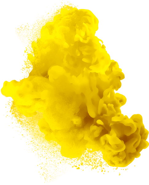 a yellow substance on a white background