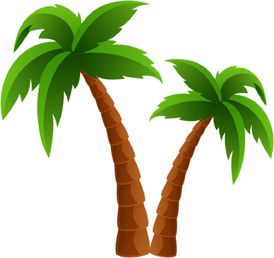 two palm trees clipart