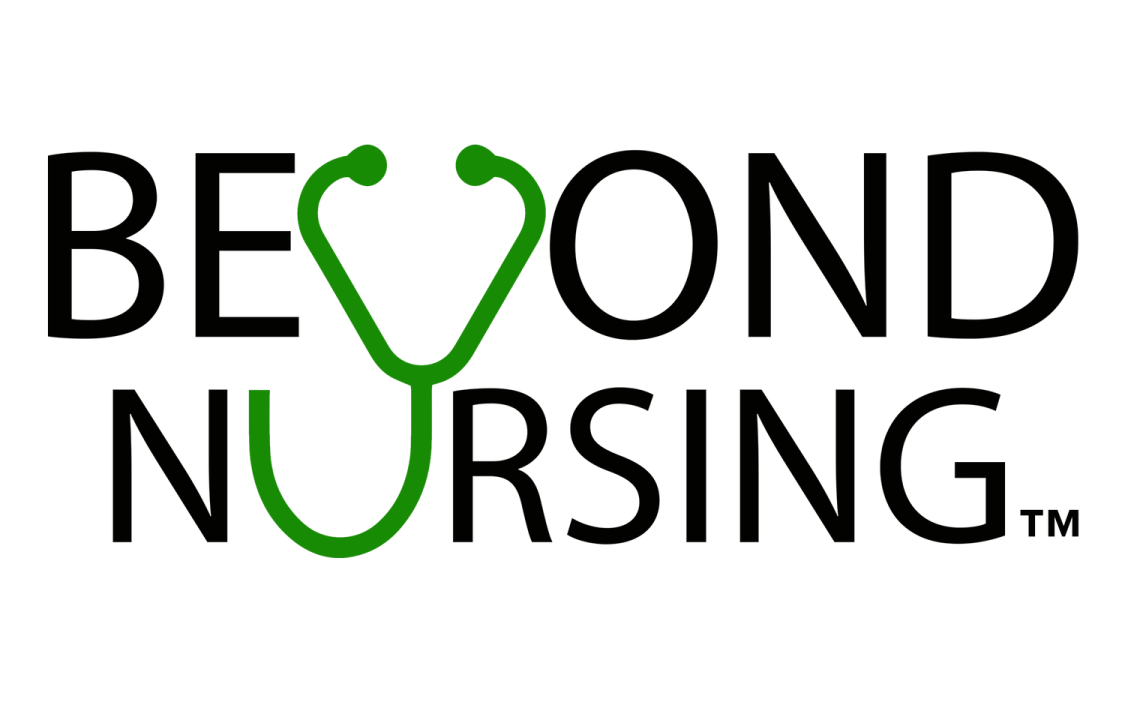the beyond beyond logo with a green heart