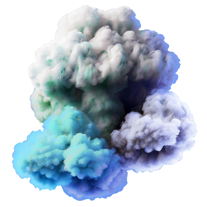 a cloud of smoke on a white background