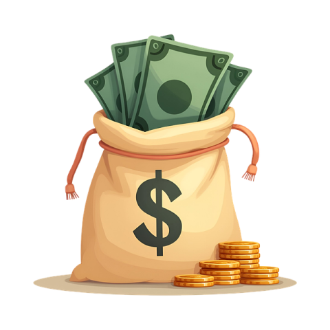 a bag full of money