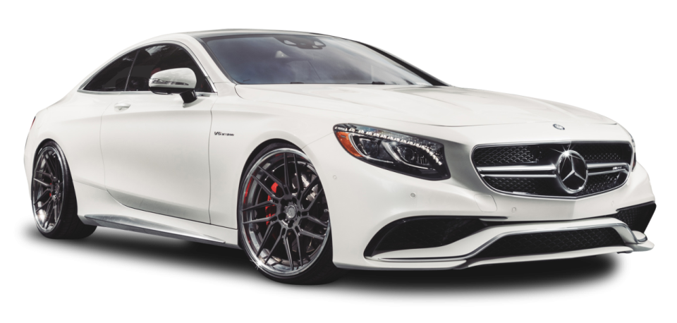 a white mercedes s - class coupe