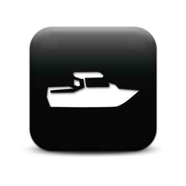 a black and white icon of a boat