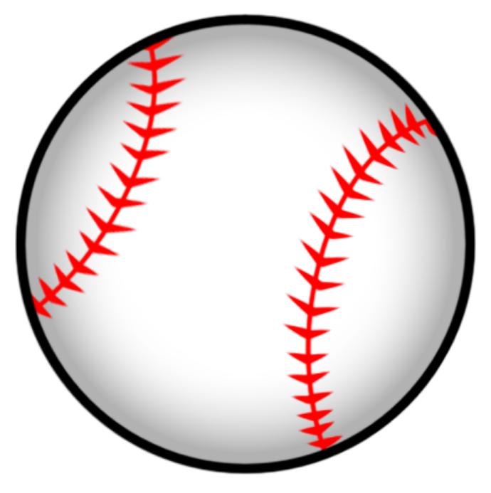 a baseball ball with red stitches