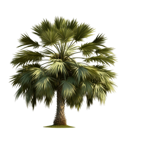 a palm tree on white background