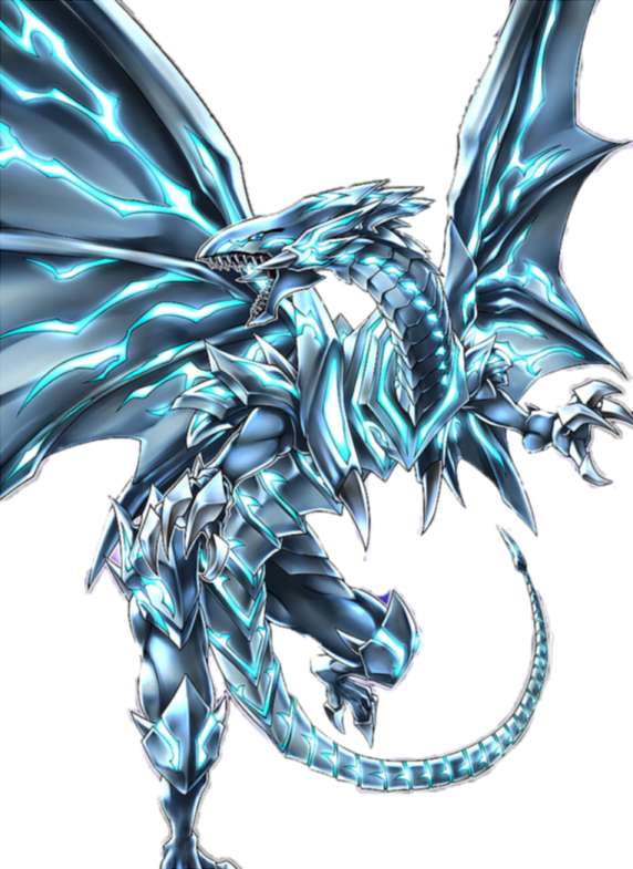 a white dragon with blue wings