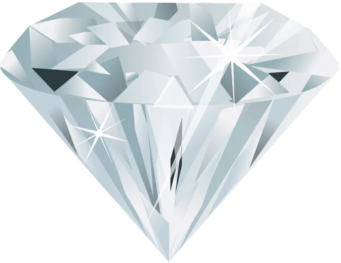 a diamond on a white background
