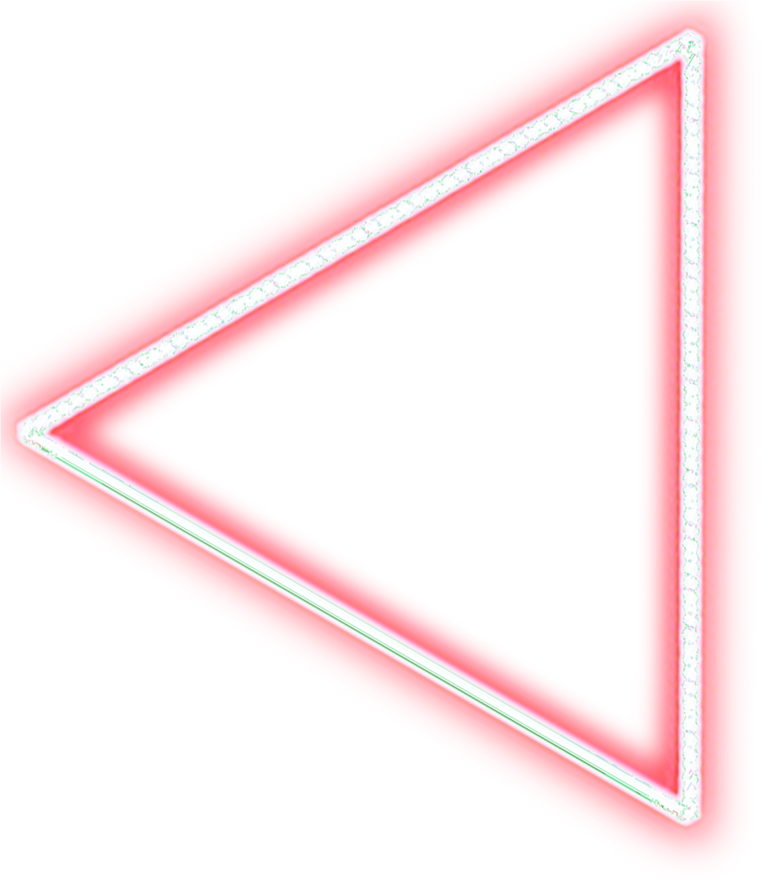 a pink neon sign on a white background