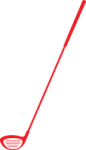 a hockey stick with the number 1 on it
