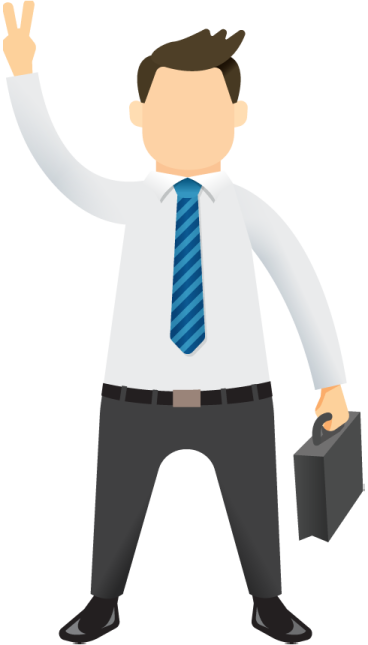 a man wearing a tie and holding a briefcase