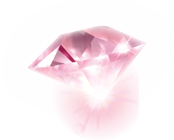 a pink diamond on white background