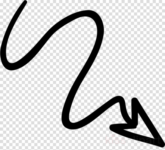 a black and white drawing of an arrow