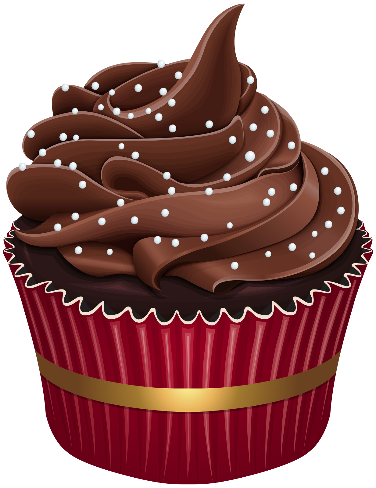 a cupcake with chocolate frosting on top
