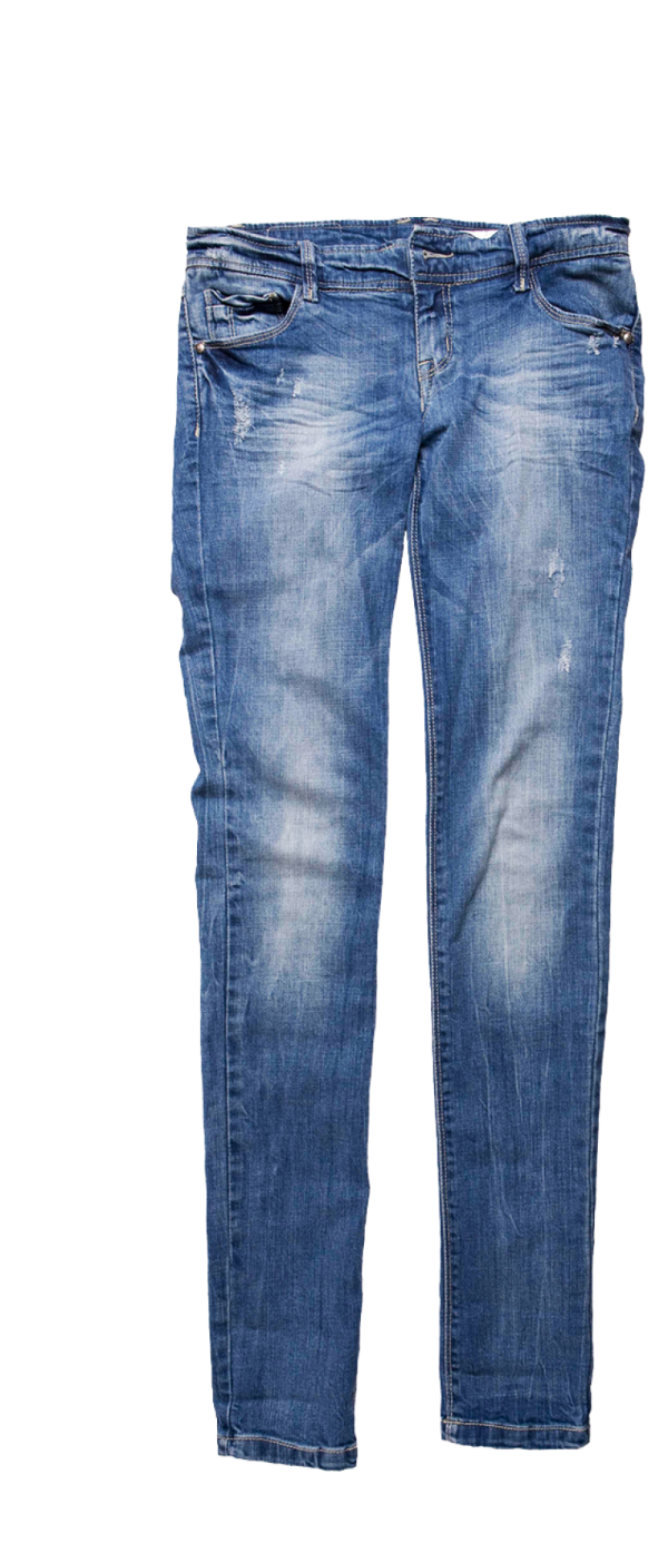 a pair of jeans on a white background
