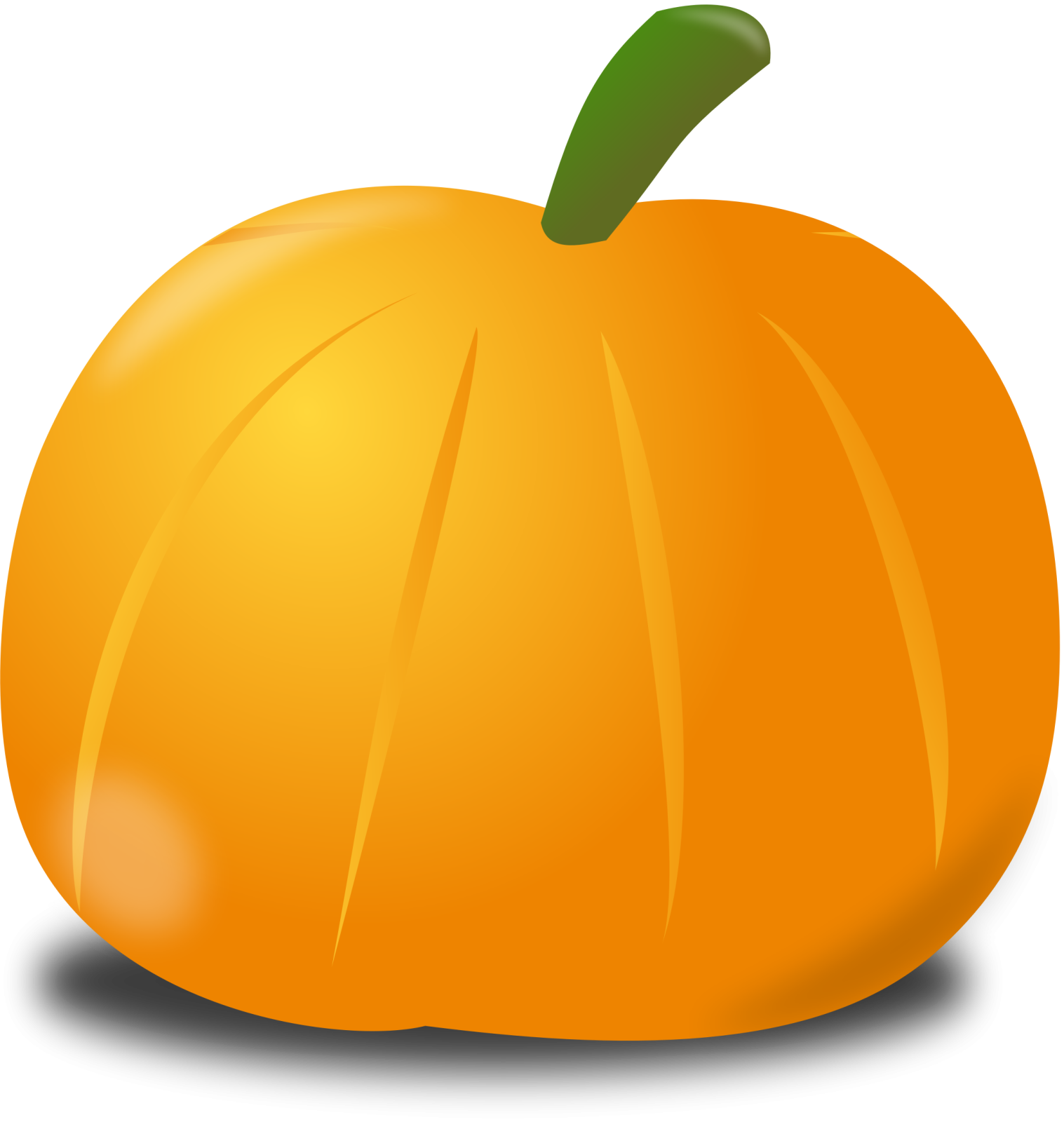 an orange pumpkin on a white background