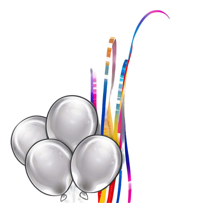 a bunch of balloons on a white background