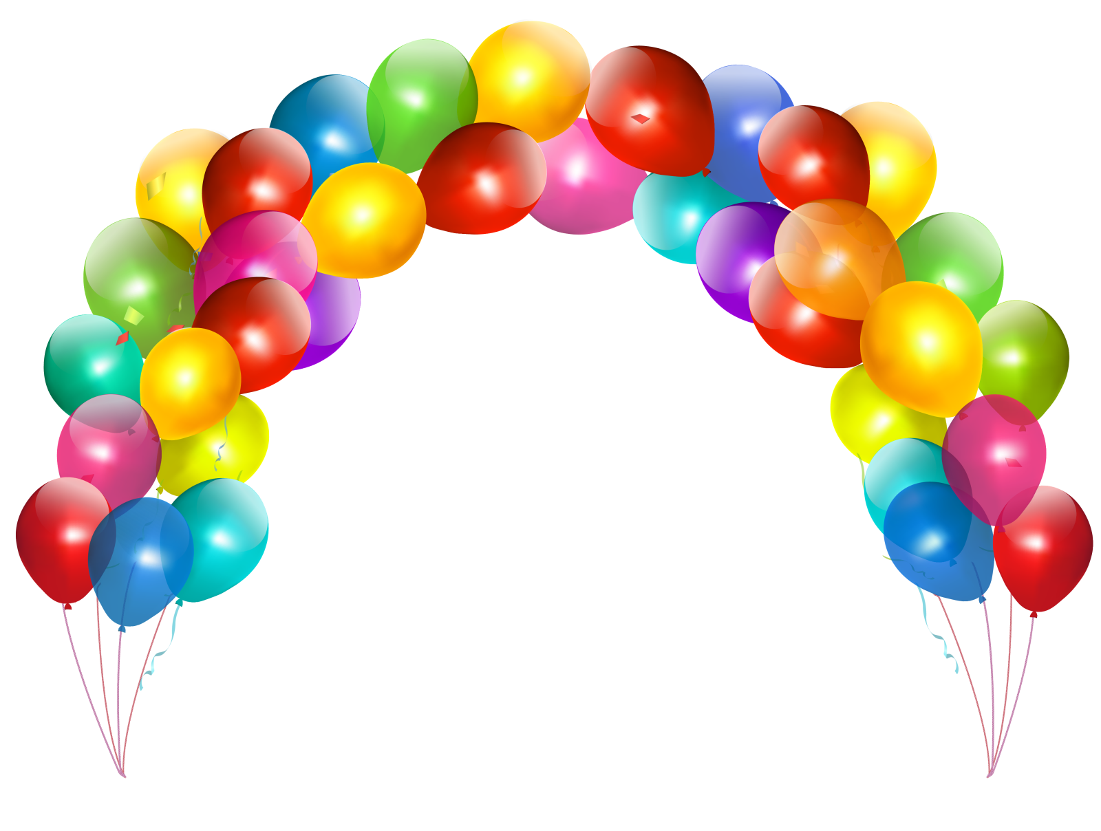 a bunch of balloons on a white background
