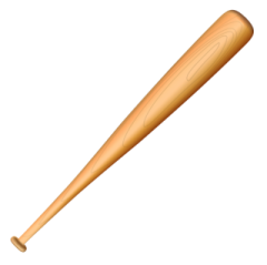 a wooden baseball bat on a white background