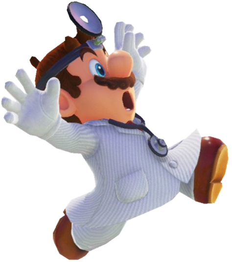 a cartoon character flying through the air