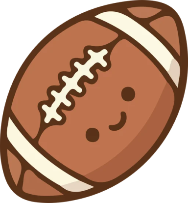 a football ball with a smiley face