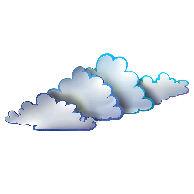 a group of clouds on a white background