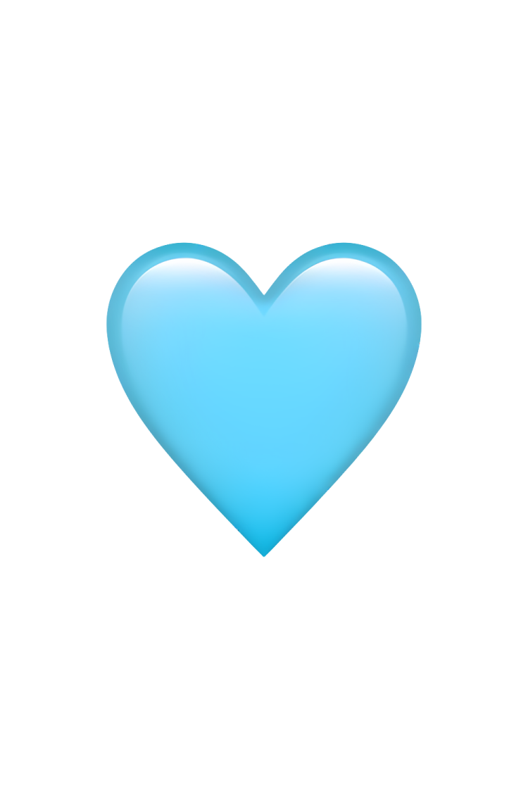 a blue heart on a white background