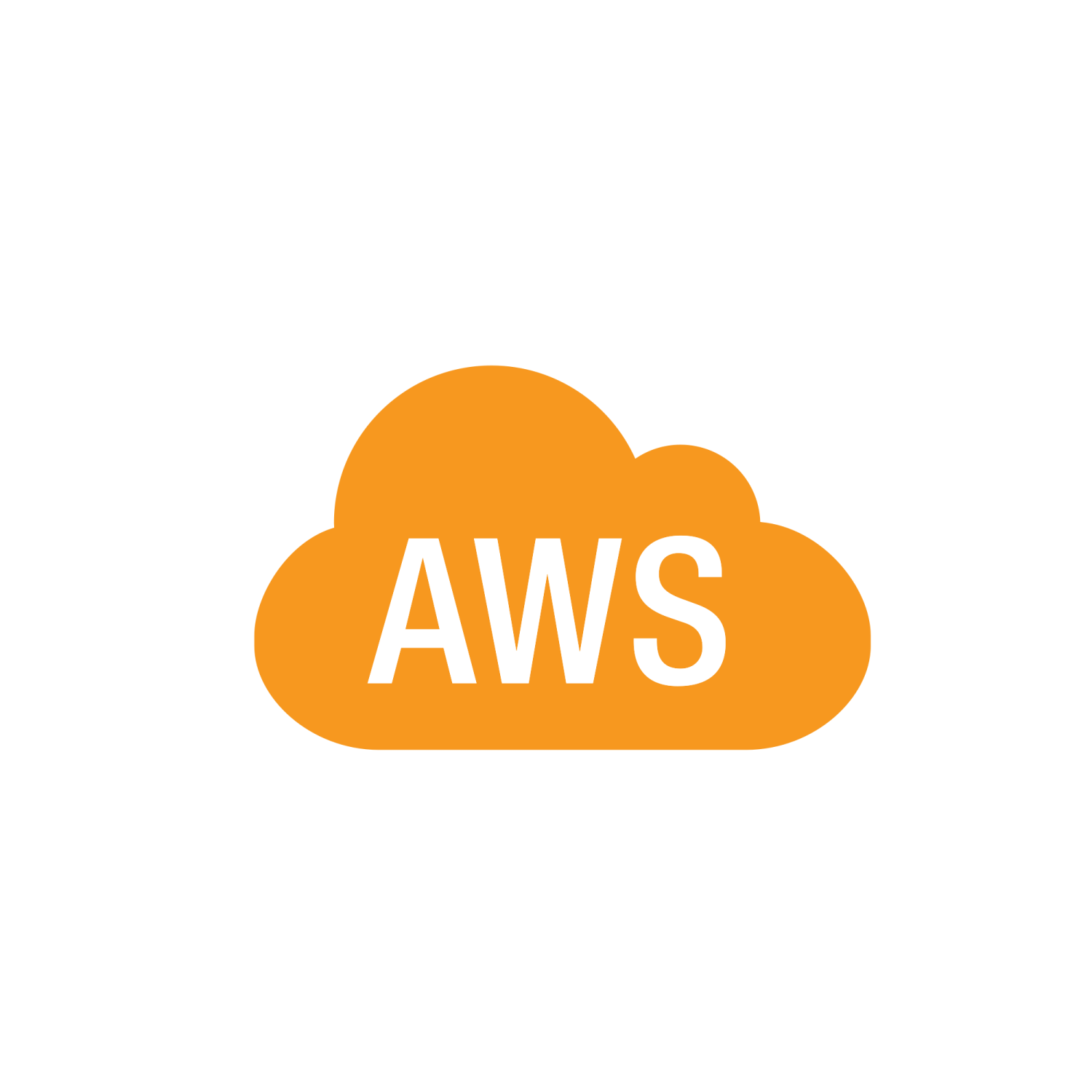 the aws logo on a white background
