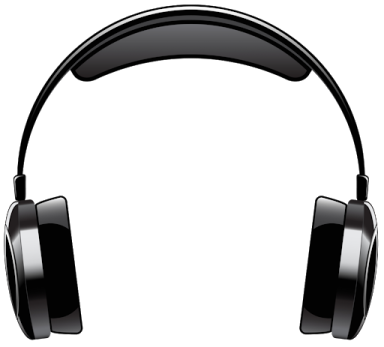 a pair of headphones on a white background