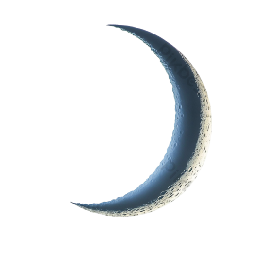a half moon on a white background