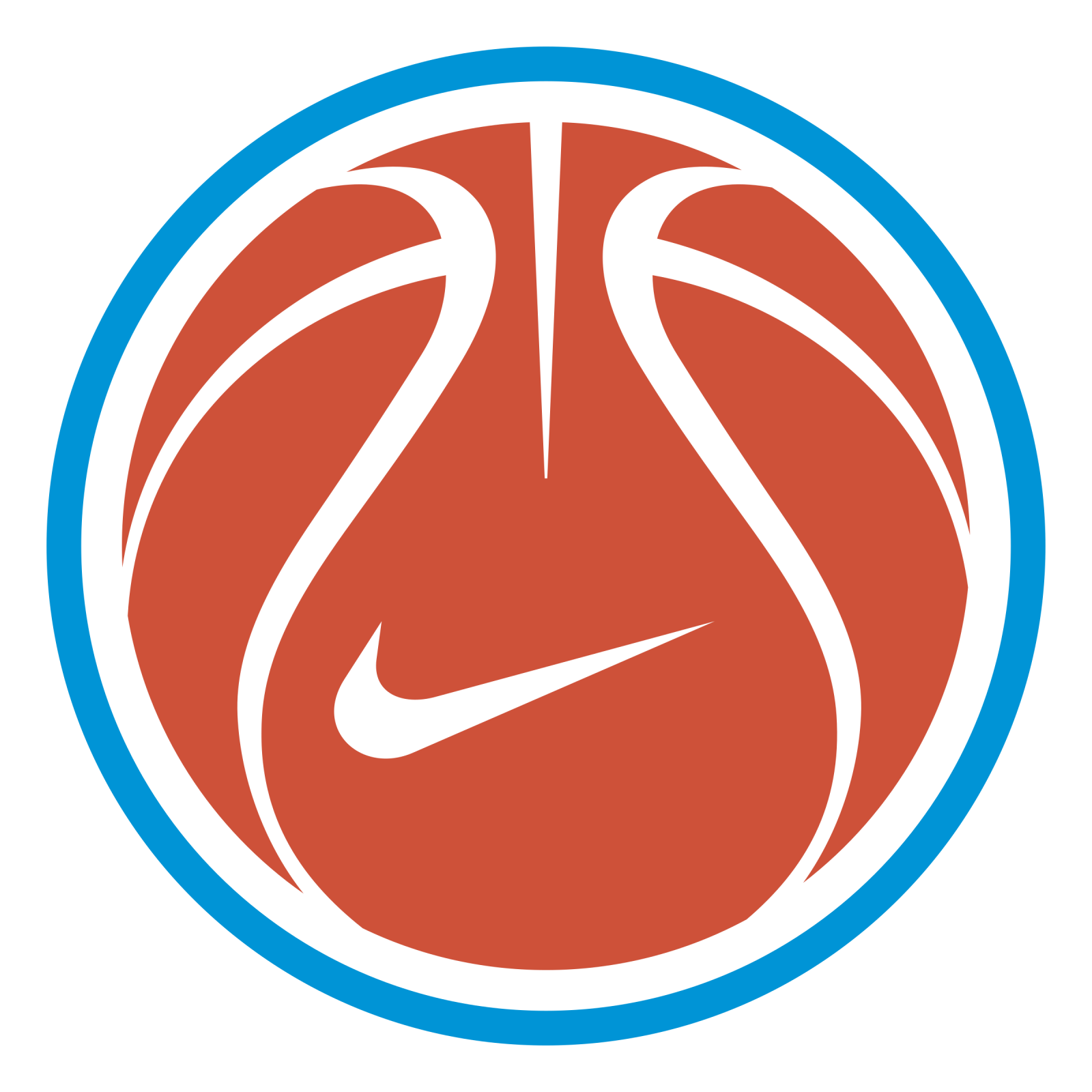 a basketball ball in the center of a circle