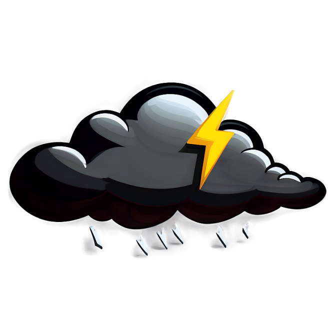 a black cloud with lightning on it